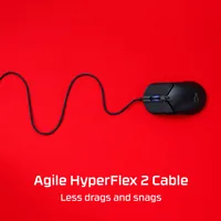 HyperX Pulsefire Haste 2 Wired Black Gaming mouse Ambidestro USB tipo A 26000 DPI