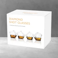 Mad Monkey - Shot Gläser Diamond 4er Set transparent