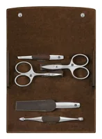 Zwilling Maniküre Pediküre Set 5tlg. mit Nagelschere, Leder