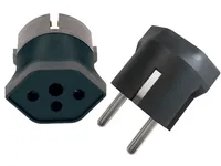 Max Hauri Fixadapter Schuko auf T13, Schwarz - Detailfarbe: Schwarz - Stromanschluss Seite A: T13 - Schalter: Nein - Stromanschluss Seite B: Schuko - Typ: Fixadapter