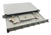 helos LWL 19 Spleissbox 6 x LC/APC Duplex OS2, spleißfertig, grau