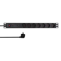 Logilink Steckdosenleiste 7-fach, 19"" mit Netzfilter,schw.