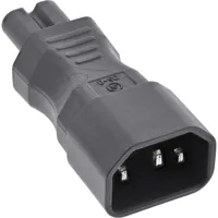 InLine Netzadapter IEC 60320 C14 / C7 - 3pol. Kaltgeräte zu 2pol.