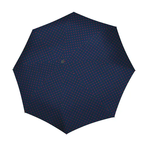 Reisenthel Knirps Schirm Pocket Duomatic Mixed Dots Red - Schirmtyp: Taschenschirm - Eigenschaften: Aus recyceltem Material - Zertifikate: amfori BSCI - Länge: 28 cm - Schirm-Eigenschaften: Auf-/ Zu-Automatik - Robust - Windfest - Farbe: Rot - Dunkelblau