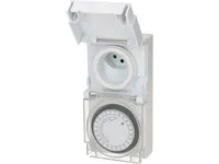 Max Hauri Zeitschaltuhr IP55 24 h Mechanisch - Montage: Zwischenstecker - Kürzeste Schaltzeit: 15 min - Anwendungsbereich: Outdoor - Indoor - Anzahl Schaltpunkte: 24 - Funktionsweise Zeitschaltuhr: Mechanisch - Funktionen: Dauerbetrieb Ein/Aus