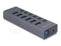 Externer USB 5 Gbps 6 Port Hub mit Schalter und SD / Micro SD Slot