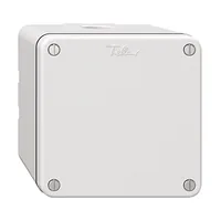Feller Abzweigdose NEVO IP55 87 x 87 x 64 mm - Breite: 87 mm - Länge: 87 mm - Tiefe: 64 mm - Schutzklasse: IP55 - Montage: Aufputz - E-Nr.: 374971000
