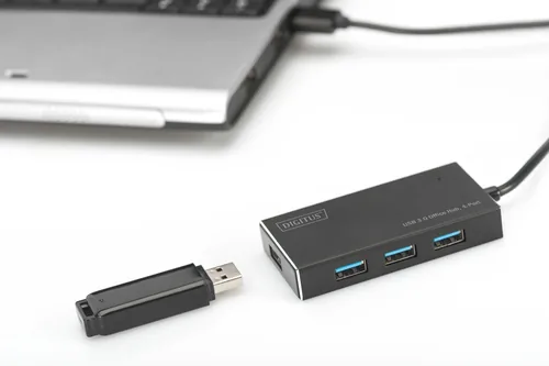 USB 3.0 OFFICE HUB 4-PORT INCL 5V/2A POWER SUPPLY ALU