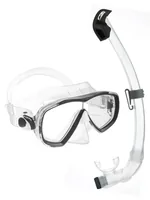 CRESSI Estrella + Seal Dry Snorkel Combo Clear/Black - Detailfarbe: Schwarz - Transparent - Zielgruppe: Erwachsene - Produkttyp: Schnorchel - Tauchmasken - Material: Glas - Polycarbonat (PC) - Silikon - Schuhgrösse (EU): Keine