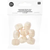 Rico Design 500218 beads Round bead Wood Natural 8 pc(s)