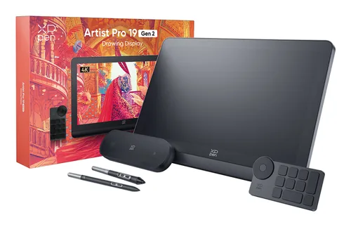 XP-PEN Grafiktablet Artist Pro 19 Gen. 2 - Stromversorgung: Netzbetrieb - Aktive Arbeitsfläche: 409 mm x 230 mm - Anzahl Druckstufen: 16384 × - Detailfarbe: Schwarz - Schnittstellen: USB Typ C - Display vorhanden: Ja