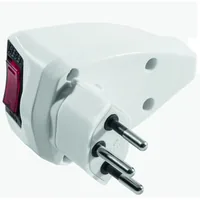 STEFFEN Montagestecker T12 mit Wippschalter Weiss - Detailfarbe: Weiss - Stromanschluss Seite A: T12 - Schalter: Ja - Stromanschluss Seite B: Schraubklemme - Typ: Montagestecker