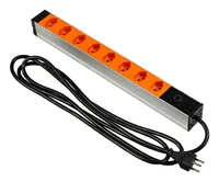 FURBER.power 19 Steckdosenleiste 8x T13 Orange - Steckeranordnung: Hoch - Steckerleisten Serie: keine - Steckerleisten Typ: 19 PDU - 19 Steckdosenleiste - Steckertyp Eingang: T12 - Steckertyp Ausgang: T13 - Steckdosenanzahl: 8