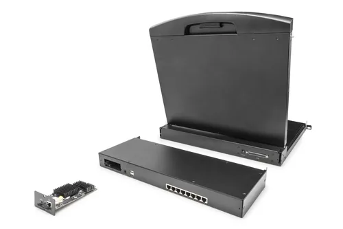 Digitus DS-72216 switch per keyboard-video-mouse (kvm) Montaggio rack Nero