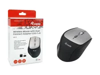 Equip Ergonomische Maus USB-A-C Adapter LR schwarz