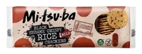 Mitsuba Reiscracker – black Sesame 100 g - Produkttyp: Crackers - Nährwertangabe pro: 100 g - Energiegehalt (in kj): 1601 KJ - Energiegehalt (in kcal): 382 Kcal - Fett: 3 g - Davon gesättigte Fettsäuren: 0.5 g