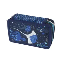Herlitz Etui Triple 31-teilig, Deep Ocean - Gefüllt: Ja - Etui-Art: Etui - Material: Polyester - Detailfarbe: Dunkelblau