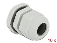 Delock Kabelverschraubung PG13.5, 24 mm 10 Stück, grau - Gewindetyp: PG13.5 - Material: Kunststoff