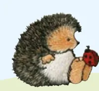 Mono-Quick Aufbügelbild Igel mit Junikäfer 1 Stück - Breite: 5.5 cm - Länge: 4.8 cm - Motiv: Igel - Anzahl Stück: 1 Stück