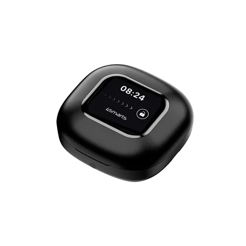 4smarts Open-Ear Bluetooth Kopfhörer SkyBuds AI Screen, Schwarz - Detailfarbe: Schwarz - Kopfhörer Ausstattung: Mikrofon - App - Ladeschale/Ladebox - Verbindungsmöglichkeiten: Bluetooth - Aktive Geräuschunterdrückung: Nein - Einsatzbereich: Sport - Kopfhö