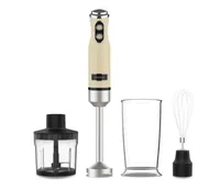 Stabmixer Power RetroYellow 1200MAX Cream&Crush (gelb, 1.200 Watt, mit Zerkleinerer und Schneebesen)
