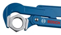 Sanitär-Eckrohrzange 90° Professional 420mm, Rohr- / Wasserpumpen-Zange (blau, Greifbackenposition 90°)