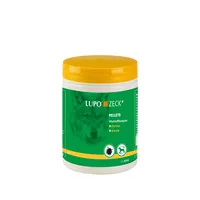 Luposan Hunde-Nahrungsergänzung Zeck+ Pellets, 675 g - Nahrungsergänzungstyp: Pulver - Tierbedürfnis: Immunsystem - Gegen Ungeziefer - Haut & Fell - Zertifikate: Keine Zertifizierung - Packungsgrösse: 675 g - Produkttyp: Ergänzungsfutter - Cannabinoide: K