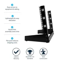 2-POST DESKTOP RACK - 8U 8U OPEN FRAME RACK CABINET - 8U