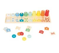 Spielba Holzspielwaren Beschäftigungsspielzeug Zähl – und Zuordnungsbrett - Altersempfehlung ab: 12 Monaten - Material: Holz - Eigenschaften: Keine Eigenschaft - Zertifikate: Keine Zertifizierung - Detailfarbe: Nature - Mehrfarbig