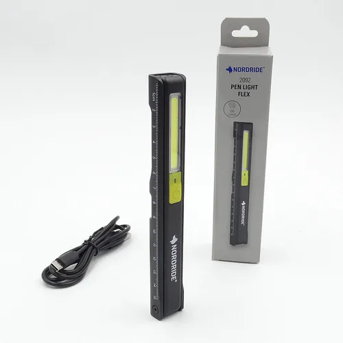 Nordride Handleuchte Pen Light Flex 200 lm, IP54, mit Magnet - Leuchten Kategorie: Handleuchte - Anwendungsbereich: Inspektion - Werkstatt - Indoor - Bau - Leuchtmittel mitgeliefert: Ja - Zusätzliche Ausstattung: Magnet - Leuchtmittel: LED - Schutzklasse:
