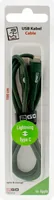 2GO USB Lade-Datenkabel Type C - Lightning Nylon 1m grün