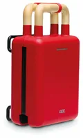 ADE Waffeleisen Rot - Leistung: 600 W - Anzahl pro Durchgang: 1 - Motiv: Würfel - Streifen