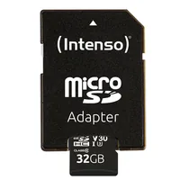 INTENSO Micro SDHC Card PRO 32GB 3433480 with adapter, UHS-I