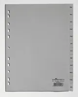 DURABLE Register A4 Hoch, 12-teilig, Dez.-Jan. - Einteilung: Dez-Jan - Überbreite: Nein - Material: Polypropylen (PP) - Detailfarbe: Grau