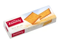 Kambly Guetzli Petit Beurre 160 g - Produkttyp: Butter - Nährwertangabe pro: 100 g - Energiegehalt (in kj): 1957 KJ - Energiegehalt (in kcal): 465 Kcal - Fett: 16 g - Gesättigte Fettsäuren: 13 g