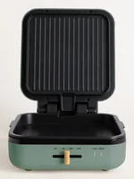 Create Waffeleisen Stone Studio Pro - 180° Salbeigrün - Leistung: 1400 W - Anzahl pro Durchgang: 1 - Motiv: Liniert