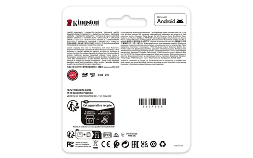 KINGSTON 128GB microSDXC Canvas Go Plus Gen4 200MB/s A2 U3 V30 Card + Adapter