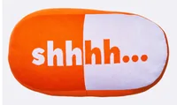 Chic Mic Gestricktes Baumwollkissen Shhh 30 x 60 cm, Orange/Weiss - Breite: 30 cm - Detailfarbe: Orange - Weiss - Nachhaltigkeit: Nicht angegeben - Bezug abnehmbar: Keine Angaben - Mit Bezug: Ja - Produkttyp: Kissen mit Füllung