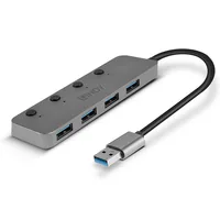 LINDY 4 port USB 3.0 hub - with on/off switch