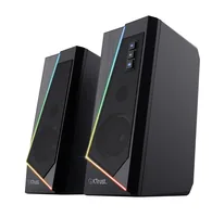 Trust PC-Lautsprecher GTX 609 Zoxa RGB-Illuminated - Audiokanäle: 2.0 - Detailfarbe: Schwarz - Schnittstellen: USB - Ausstattung: Lautstärkeregler - 3 -5 mm Klinke - LED-Beleuchtung