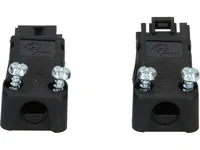 Max Hauri Set Stecker und Kupplung AC 164 flach, 2-polig - Detailfarbe: Schwarz - Stromanschluss Seite A: AC 164 - Schalter: Nein - Stromanschluss Seite B: Schraubklemme - Typ: Montagestecker - Montagekupplung