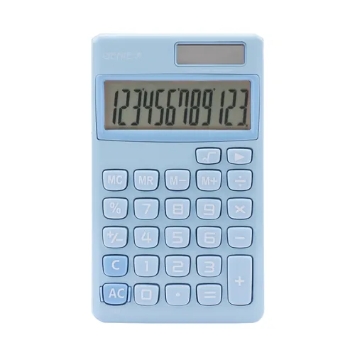 Genie Taschenrechner 212B Blau - Stromversorgung: Solarbetrieb - Batteriebetrieb - Typ: Taschenrechner - Detailfarbe: Blau - Displaytyp: LCD - Anzahl Zeilen: 12 × - Anzahl Stellen: 1 ×