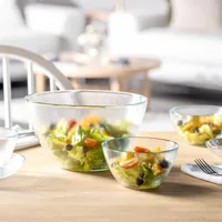Leonardo Schale Attivo Ø 24 cm, 1 Stück, Transparent - Unterteilungsmöglichkeit: Nein - Material: Kalk-Natron-Glas - Detailfarbe: Transparent - Set: Nein - Durchmesser: 24 cm - Verpackungseinheit: 1 Stück