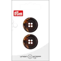 Prym Union Knopf Knöpfe Polyester 23 mm, 2 Stück, Dunkelbraun - Detailfarbe: Dunkelbraun