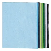 Creativ Company Bastelfilz 10 Stück, Sortiert, Blau-Grün - Detailfarbe: Blau - Mehrfarbig - Grün - Filz Art: Filz