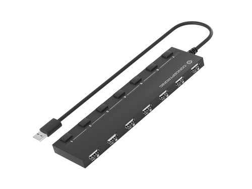 CONCEPTRONIC 7-Port Hub USB-A2.0->7xA2.0DC m.Netz. sw