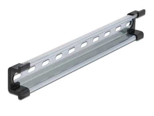 Delock Hutschiene/DIN Rail 35 x 15 mm, 25 cm aus Stah - Detailfarbe: Grau - Montage: Wand - Schaltschrank - Aufputz