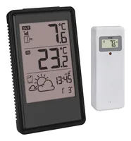 TFA Dostmann Wetterstation Schwarz - Funktionen: Aussentemperatur - Display - Innentemperatur - Luftfeuchtigkeit - Set: Nein - Typ: Wetterstation