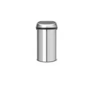 Brabantia Toucheimer Touch Bin Fingerprint proof  60 l, Matt Steel - Fassungsvermögen: 60 l - Höhe: 71 cm - Anzahl Behälter: 1 - Detailfarbe: Silber - Form: Rund - Material: Edelstahl