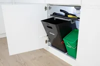 Müllex Abfalleimer COMPO 35/5 - Fassungsvermögen: 35 l - 5 l - Breite: 55 cm - Höhe: 48 cm - Tiefe: 365 mm - Anzahl Behälter: 2 - Form: Eckig